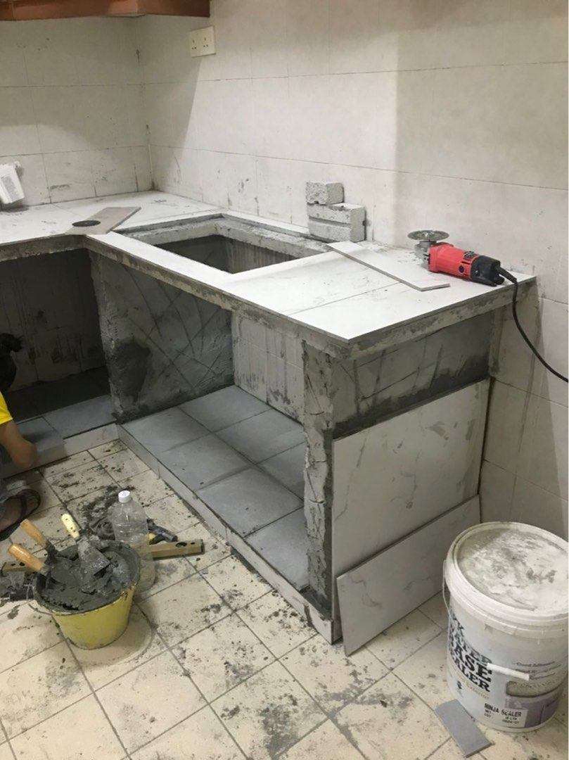 Concrete kitchen hotsell table top