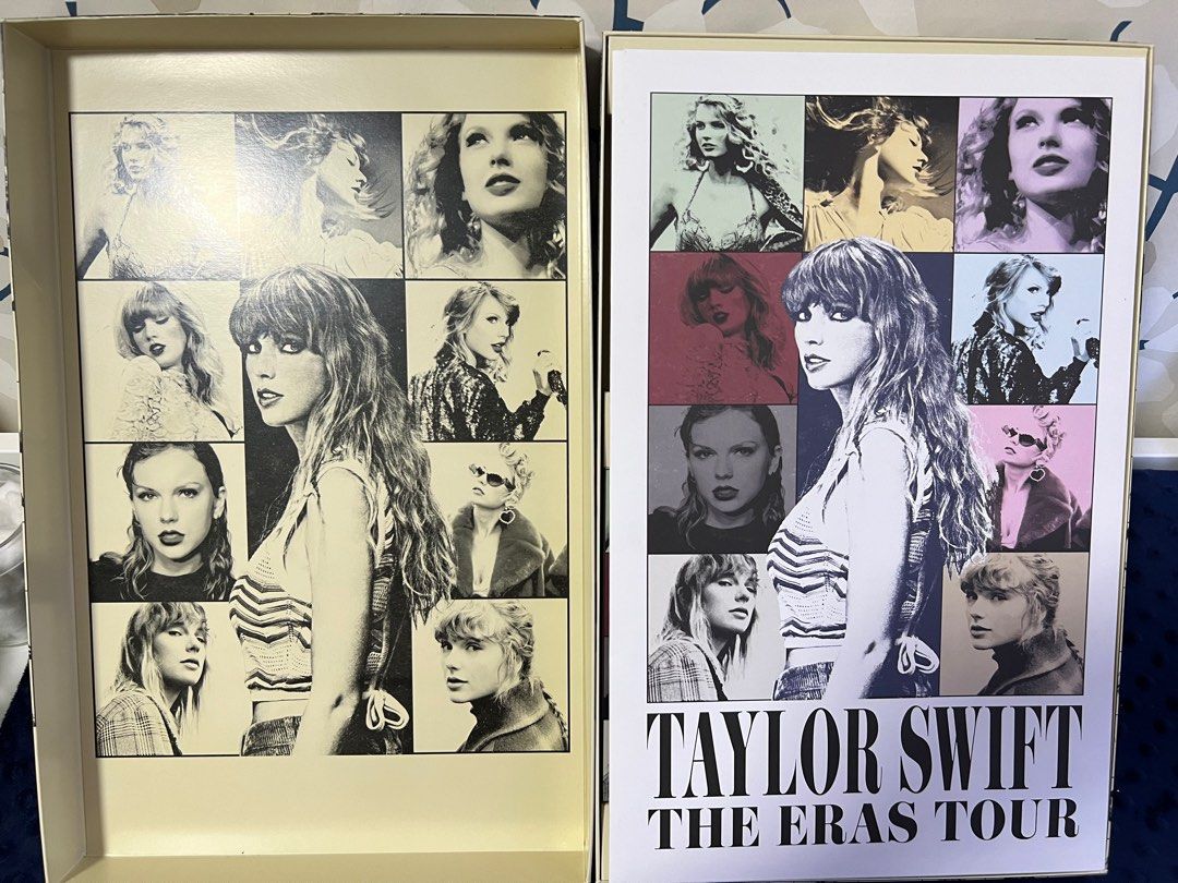 Taylor Swift Eras Tour VIP Box (Category: Western Merchandise) located in Pasig City. Submitted by repentanthoarder (Listing ID 1291001186, Image 2). Description: Includes: - Special Set of Four (4) Taylor Swift Prints Exclusive Taylor Swift VIP Merchandise – Commemorative Taylor Swift | The Eras Tour VIP Tote Bag – Collectible Taylor Swift Pin, Sticker & Postcard Set + Souvenir Concert Ticket – Special VIP Tour Laminate & Matching Lanyard.