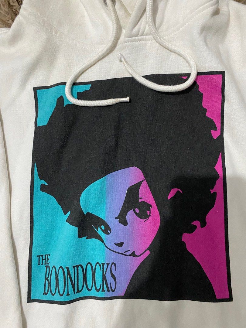 The Boondocks Anime Hoodie (Category: Activewear) located in Mexico. Submitted by iseemiyakee. (Listing ID 1291147517, Image 2). Description: Size Large Width 23 Length 27 Issue need wash.