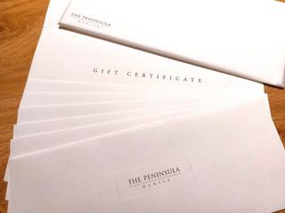 The Peninsula Manila Gift Certificate worth Php7,000