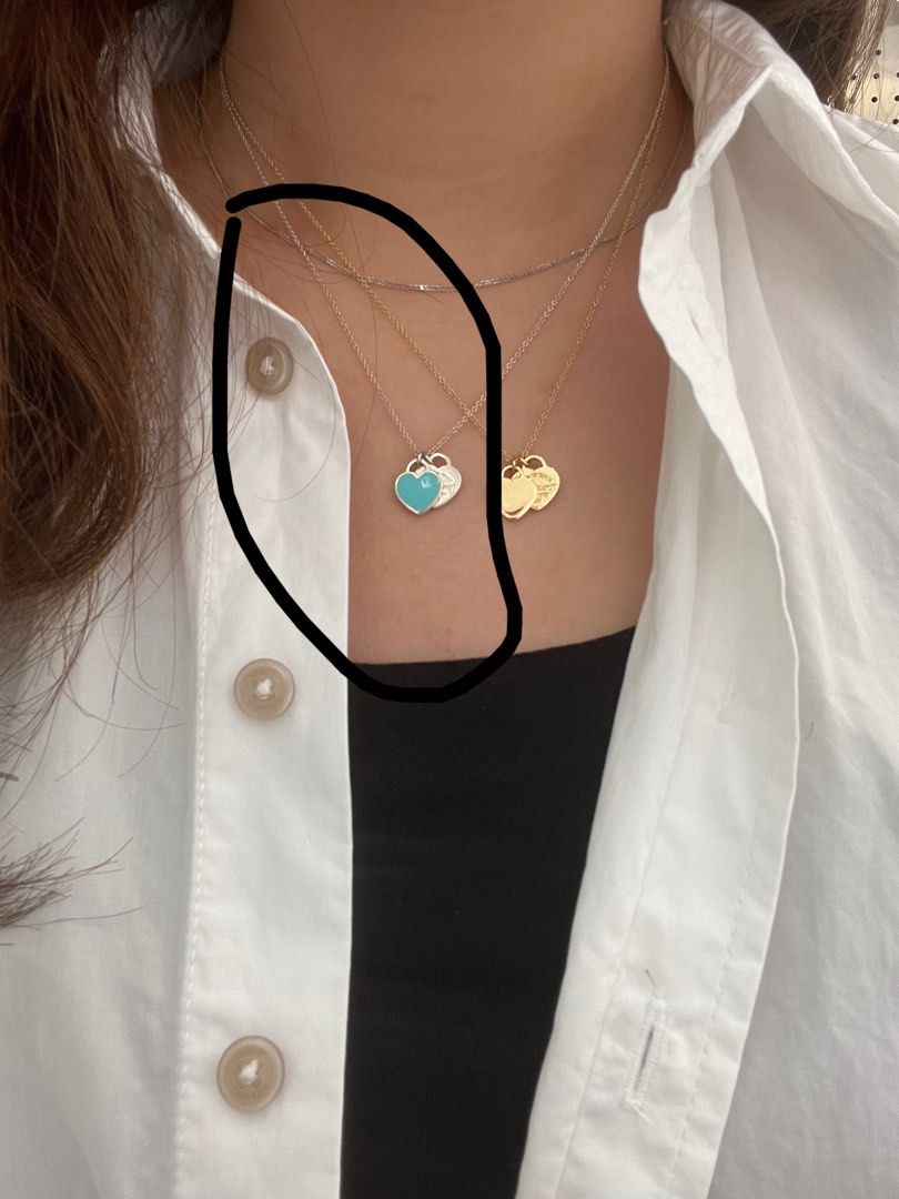 Tiffany and co necklace blue discount