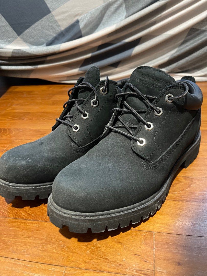 Black low cut timberland boots clearance