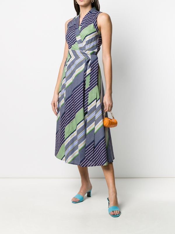 Tory burch overprinted wrap best sale dress