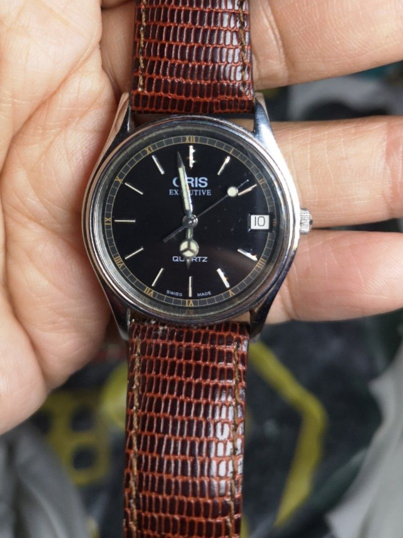 Vintage Authentic ORIS Executive quartz watch (Category: Men's Watches) located in Manila. Submitted by clovergold888 (Listing ID 1291168731, Image 1). Description: Vintage authentic ORIS executive quartz watch.. It's unisex watch.. Fresh and great good working condition.. Rare and hard to find. Perfect gift for your love ones.