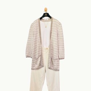 Vintage Pierre Balmain Paris glittered tweed knit cardigan
