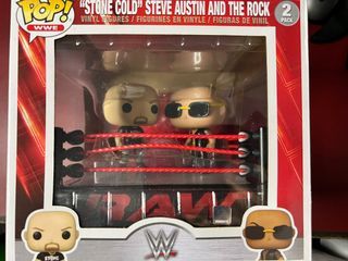 WWE Stone Cold The Rock ring set Funko