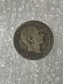 10 centavos Spanish Coin 1885