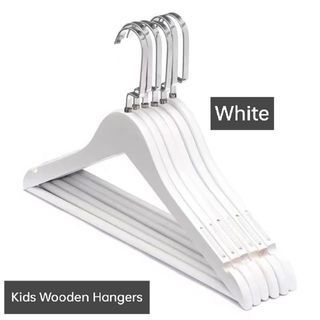 10pcs High Quality Kids Wooden Hanger Anti-Slip Clothes Hanger
