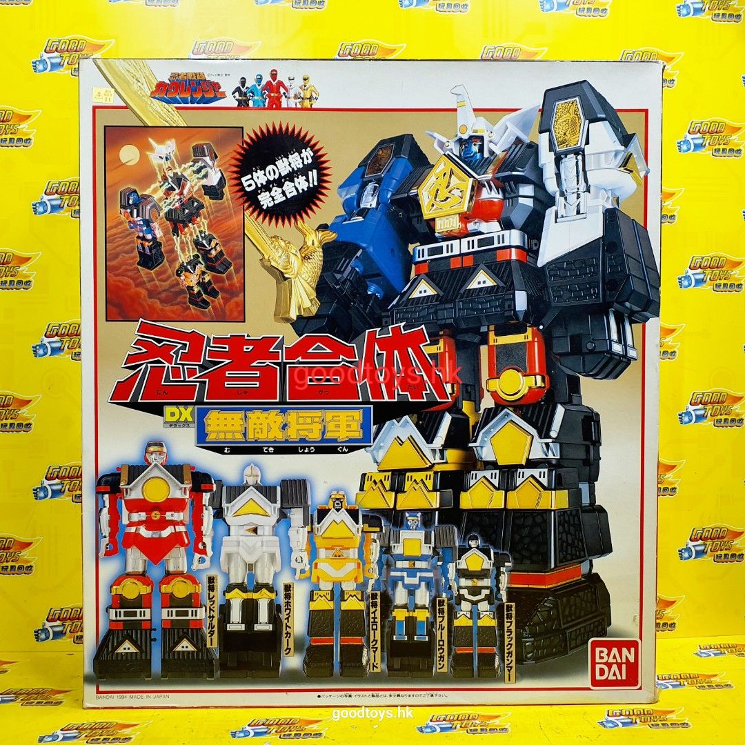 中古己開封貼紙未貼BANDAI 忍者戰隊DX 忍者合體無敵將軍, 興趣及遊戲