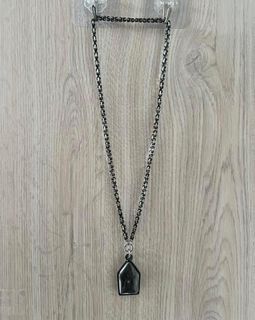 4mm Byzantine Square 鈦鋼佛牌鏈 （黑銀色）629748229514271121