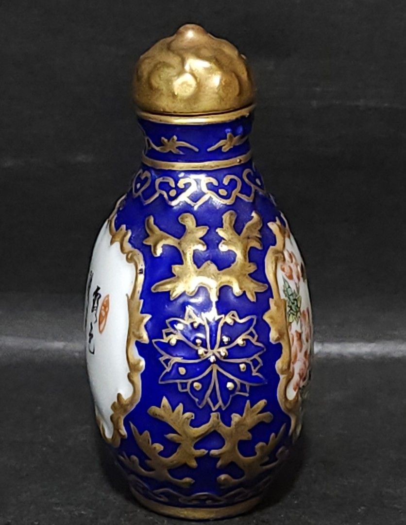 美術.工芸.水墨画.掛軸】 粉彩詩詞花鳥盤