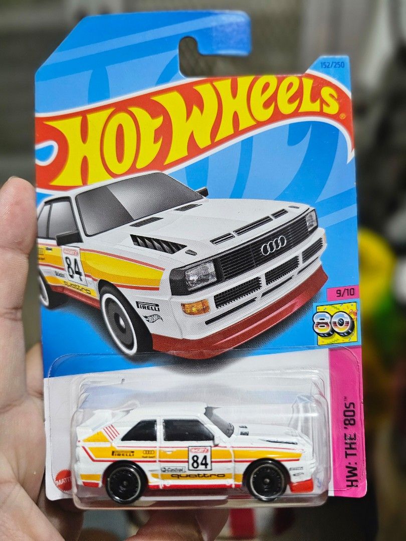84 AUDI SPORT QUATTRO HotWheels (Category: Vehicle & Diecast Models) located in Davao. Submitted by MiyanoAssortedCollection (Listing ID 1291313250, Image 1). Description: 84 AUDI SPORT QUATTRO HotWheels.