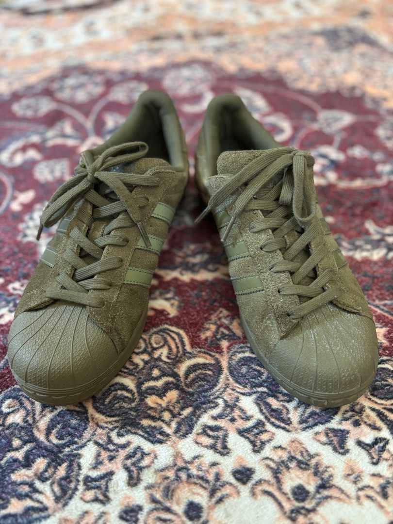 Adidas superstar suede green outlet