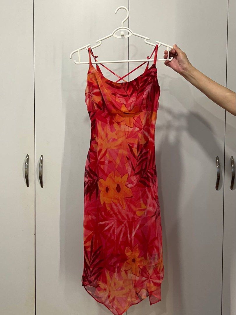 alyn paige thrifted red cross back dress, Women's Fashion, Dresses & Sets, Evening  dresses & gowns on Carousell