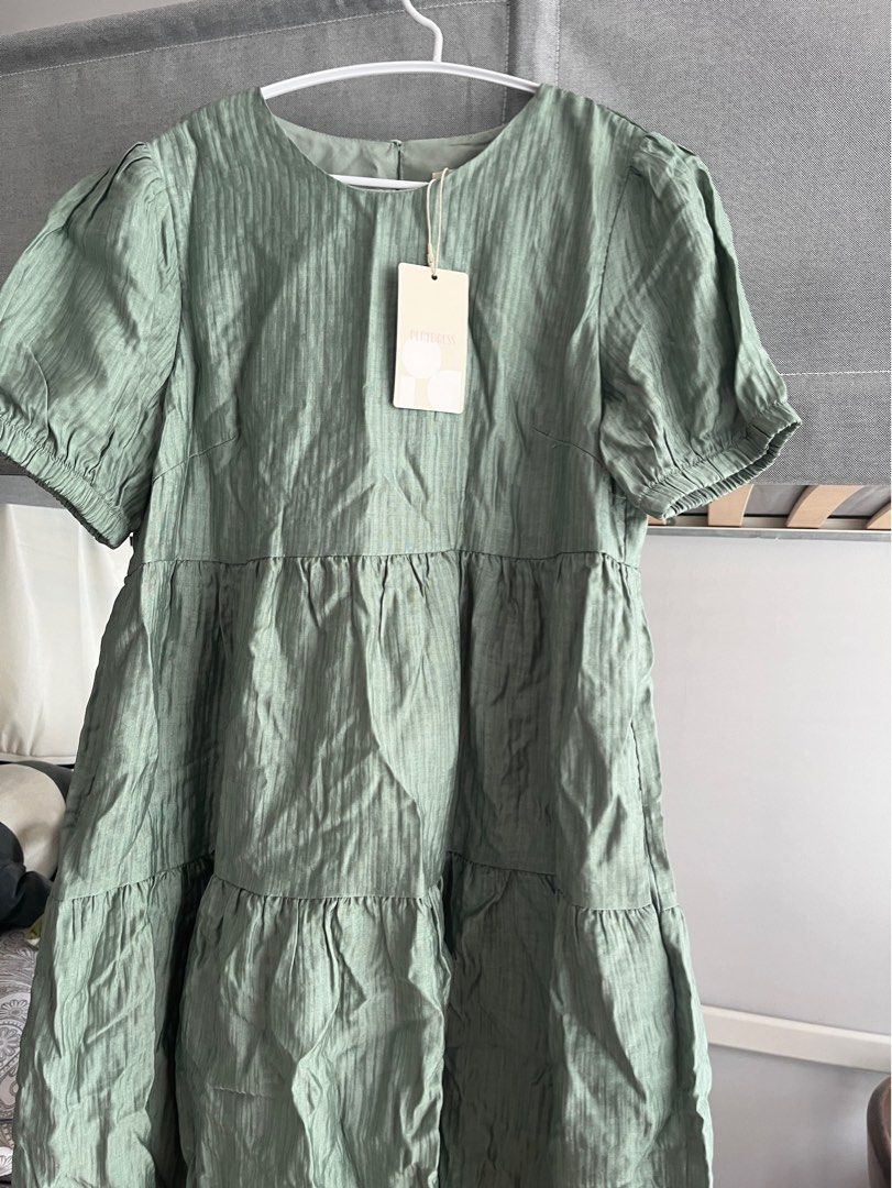 Sage Green Babydoll Dress Playdress (Aria Tiered), Women's Fashion, Dresses  & Sets, Dresses on Carousell