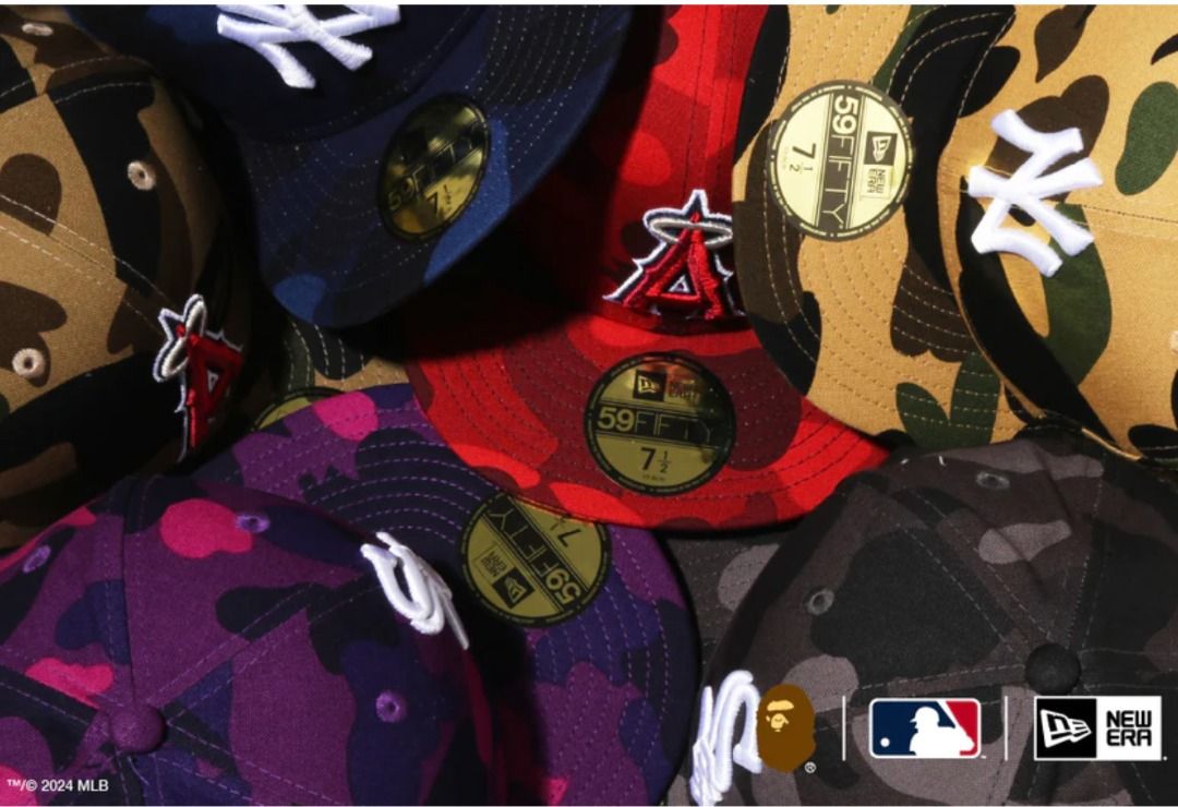 BAPE x MLB x NEW ERA ANGELS 59FIFTIY CAP Size:7 3/4 Green NM