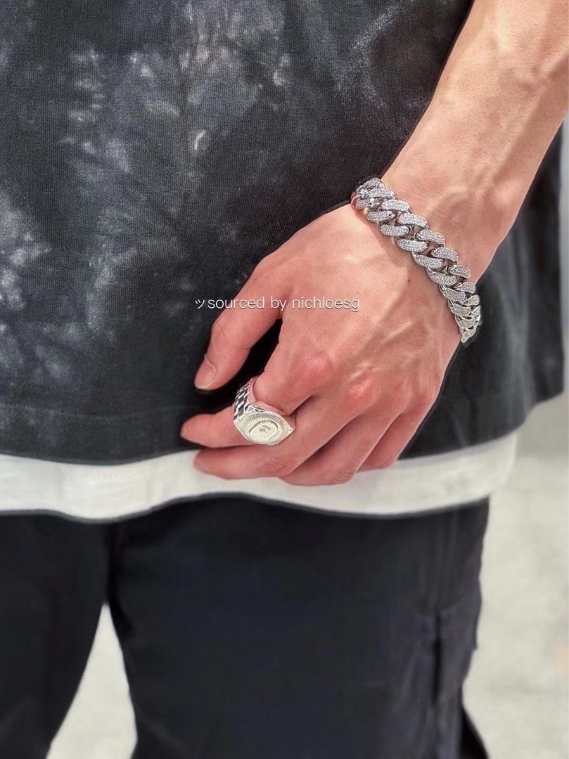 BAPE Ape Head Fat Bracelet Silver - SS24 - US