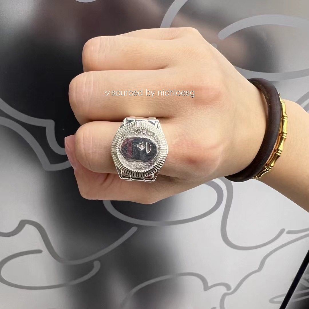 希少 A BATHING APE BAPE シルバーリング A BATHING APE クレイジー