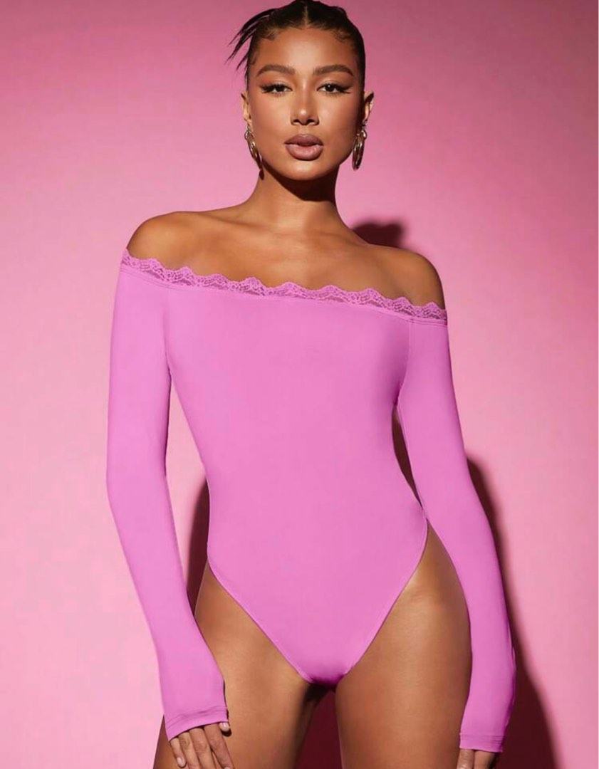 Long Sleeve Barbie Pink Short Bodysuit – Strong Szn