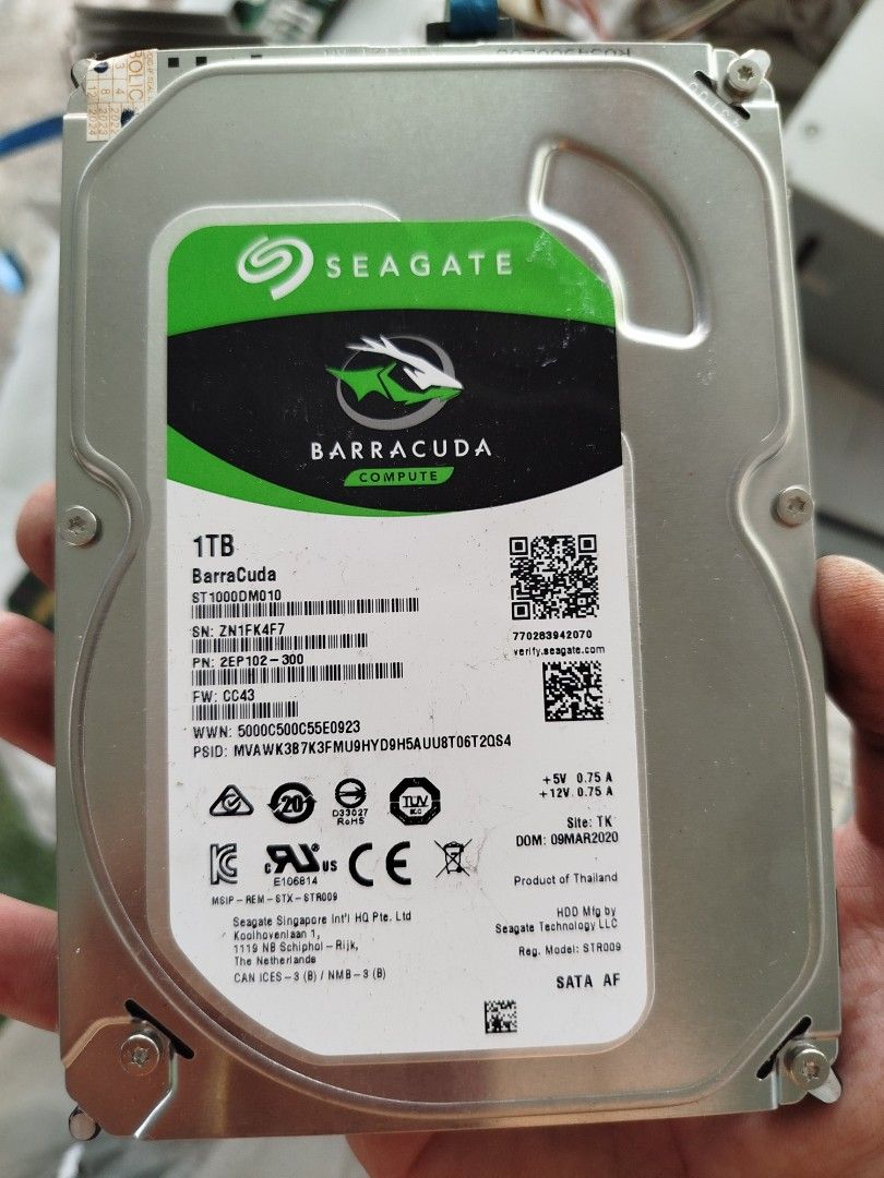 Barracuda 1TB SATA af Seagate tech (Category: Hard Disks & Thumbdrives) located in Subic. Submitted by regiedaniel01 (Listing ID 1291196236, Image 1). Description: add sf.