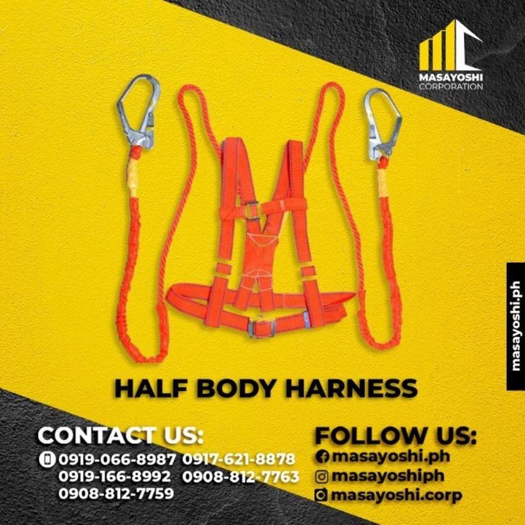 Big Hook Double Lanyard Half Body | Half Body Harness | Harness ...
