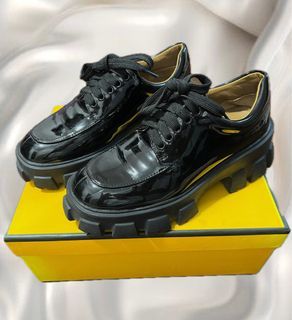 Black Platform loafers