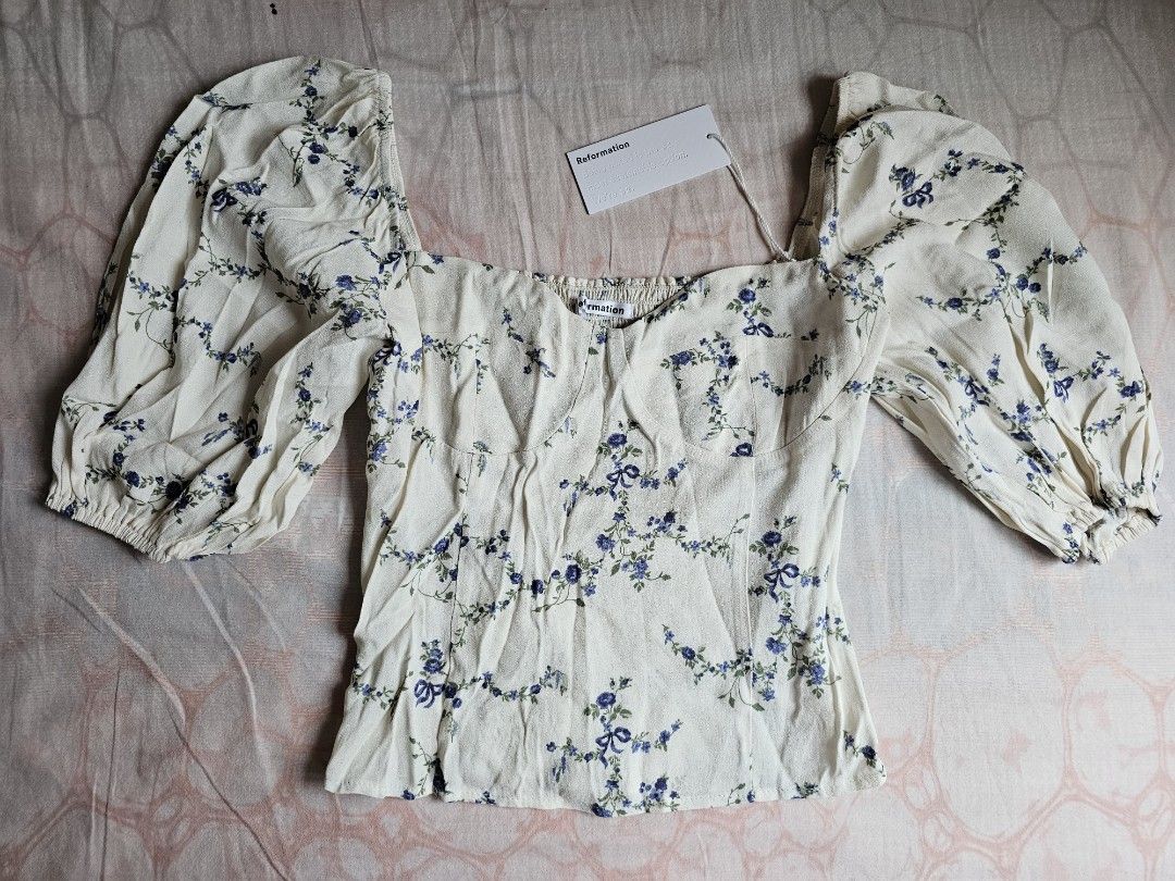 reformation puff sleeve top