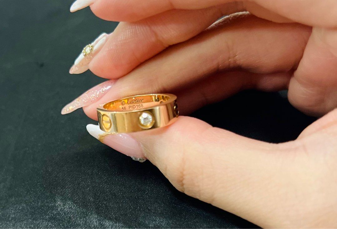 Cartier love ring three diamond discount