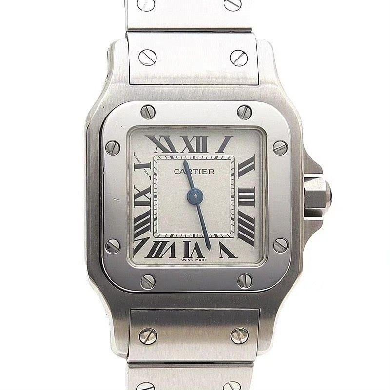 CARTIER Santos silver 24mm Luxury Watches on Carousell