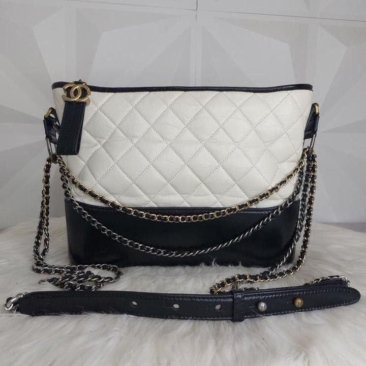 Chanel Gabrielle bag Jumbo BESAR Balzip CC Made italy Putih