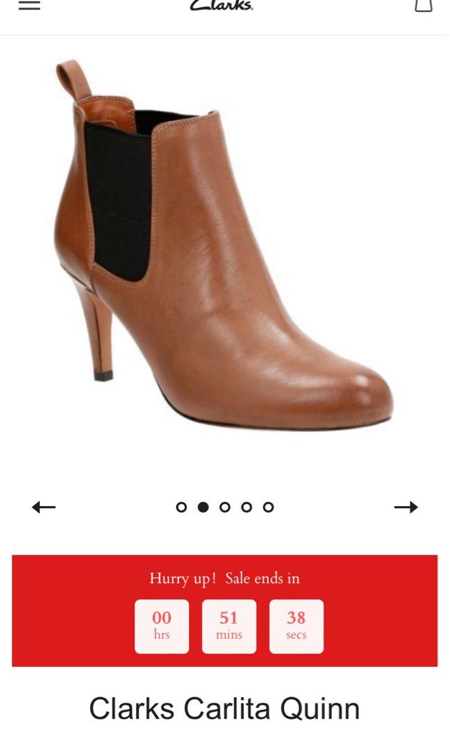 Clarks Carlita Quinn Boots Real Leather