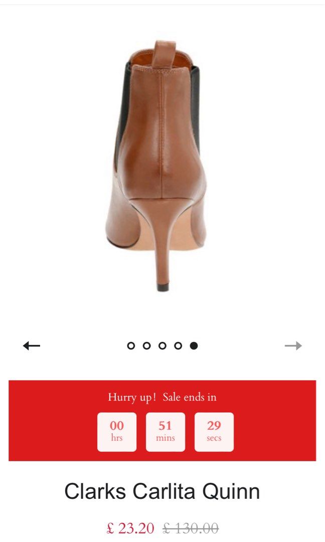 Clarks Carlita Quinn Boots Real Leather