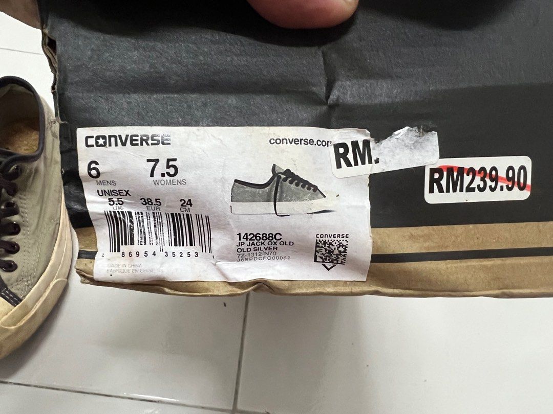 Converse Jack Purcell Old Silver Cork Insole