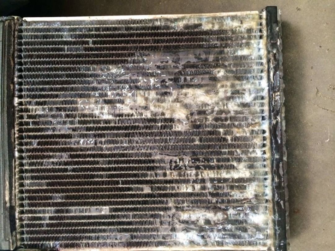 COOLING COIL REPLACE (Category: Air Conditioning) located in Singapore. Submitted by Lsautocarcare (Listing ID 1291244277, Image 2). Description: Warning signs your evaporator needs replacing -Weak airflow or warm air: weak airflow could result from a blockage or a blower fan issue. --- Warm air indicates a potential problem with refrigerant that might be due to a leaking evaporator. -Strange/sweet smell: refrigerant has a sweet aroma, and may en