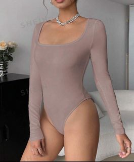 SKIMS Long Sleeves Low Back Pink Bodysuit, Women's Fashion, Tops, Shirts on  Carousell