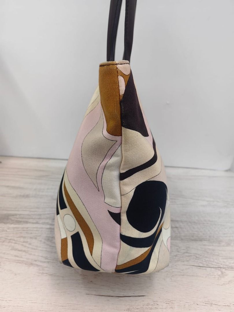 EMILIO PUCCI TOTE BAG MULTICOLOR PRINTED CANVAS SHW Luxury Bags
