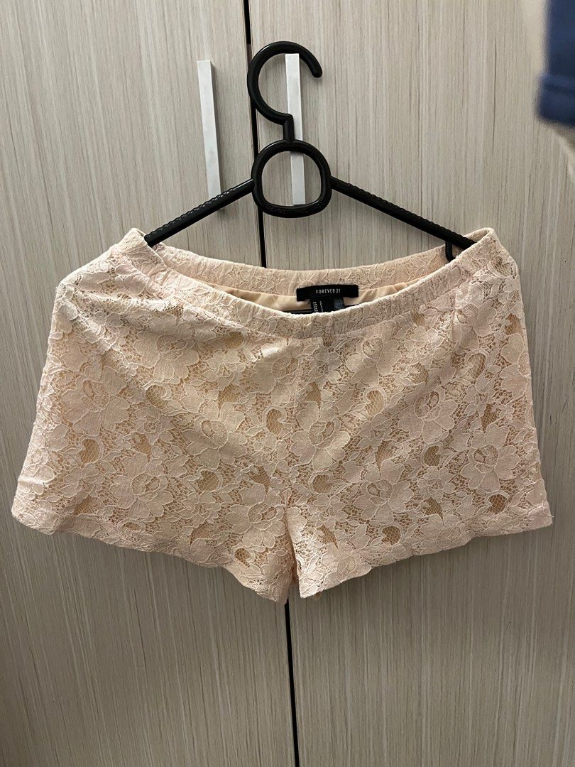 White lace shorts forever 21 on sale