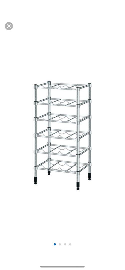Free delivery brand new OMAR Bottle shelf Galvanised 46x36x94 Furniture Home Living Bathroom Kitchen Fixtures on Carousell