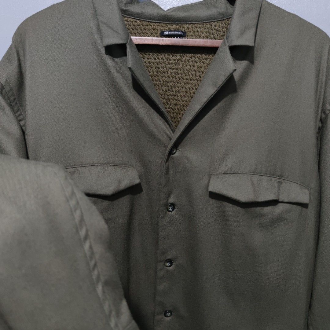 FREE SF | OPUS JAPAN MENS OPEN COLLAR OVERSHIRT TYPE | KNIT LINED