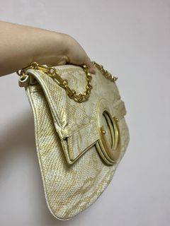 Gold Shoulder Bag and Clutch