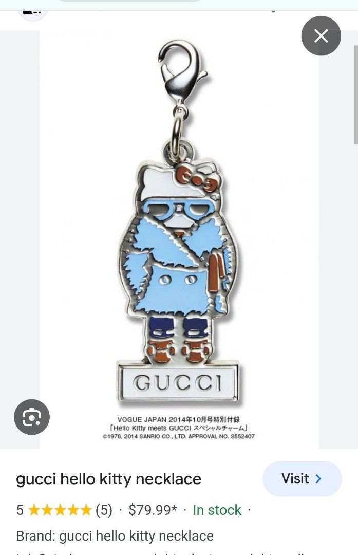 Gucci hello kitty necklace cheap