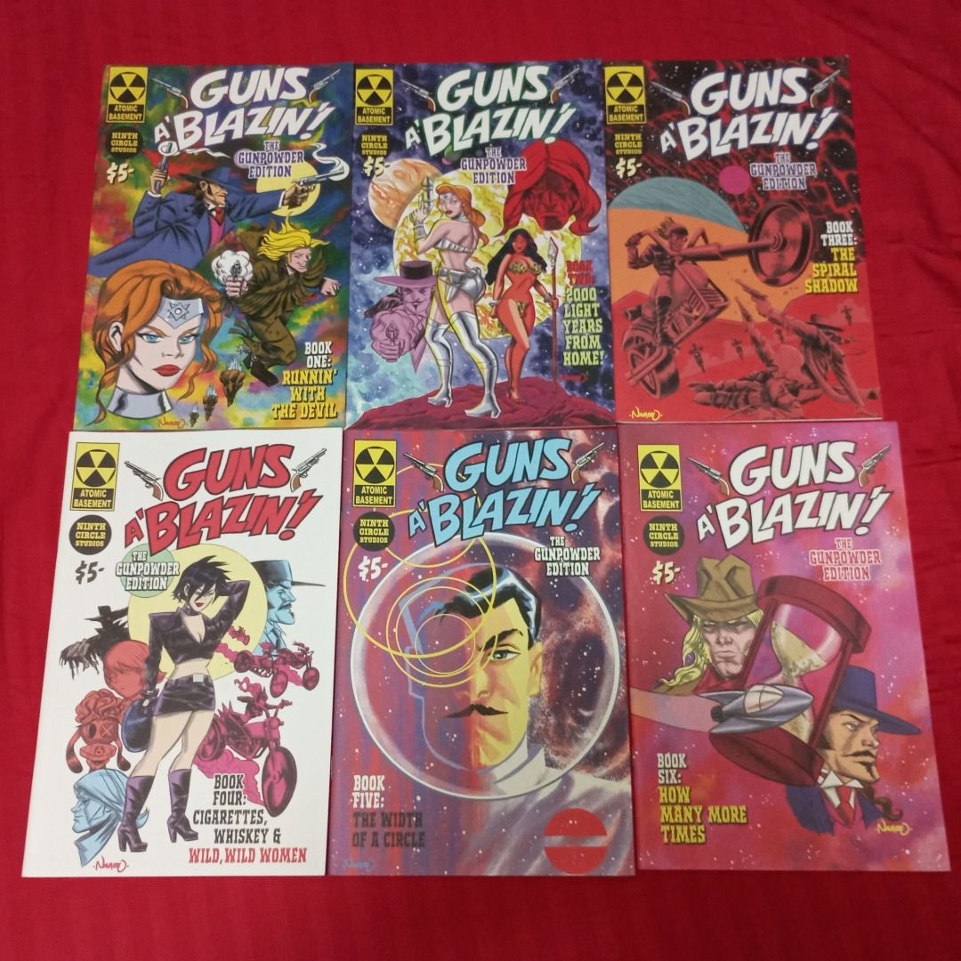 Guns A'Blazin Comics (Books 1-6) (Category: Comics & Manga) located in Bacoor. Submitted by supervintend0 (Listing ID 1291267801, Image 1). Description: Atomic Basement Guns A'Blazin Comics (Books 1-6) ₱1500 (+ 13 free FCBD comics) RFS: Clearing up room space, need funds for bills Meet-ups: Mon-Sat 12:30PM-4:30PM Shipping: Costs to be shouldered by buyer.
