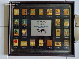 Historical Olympics Official Poster Metal Pin Plate