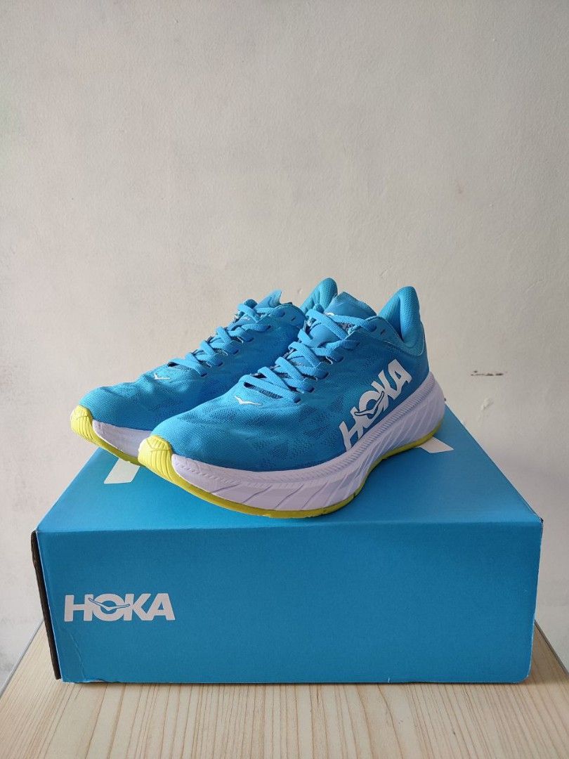 Hoka One One Carbon X2 Diva Blue Sitrus Sepatu Running Olahraga