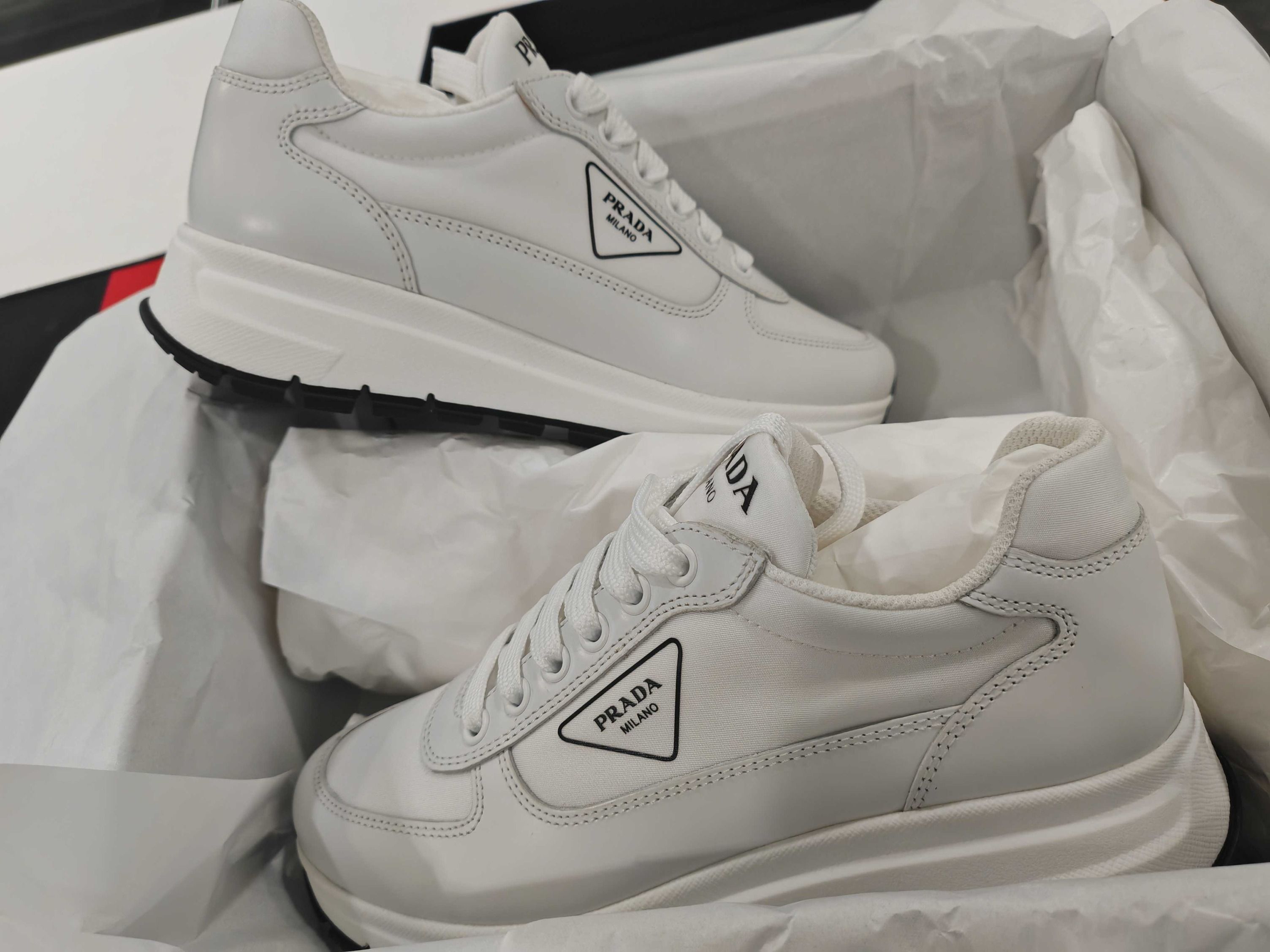 Iconic Women s Prada Re Nylon sneakers straight from Paris Brand New In Box Luxury Sneakers Footwear on Carousell