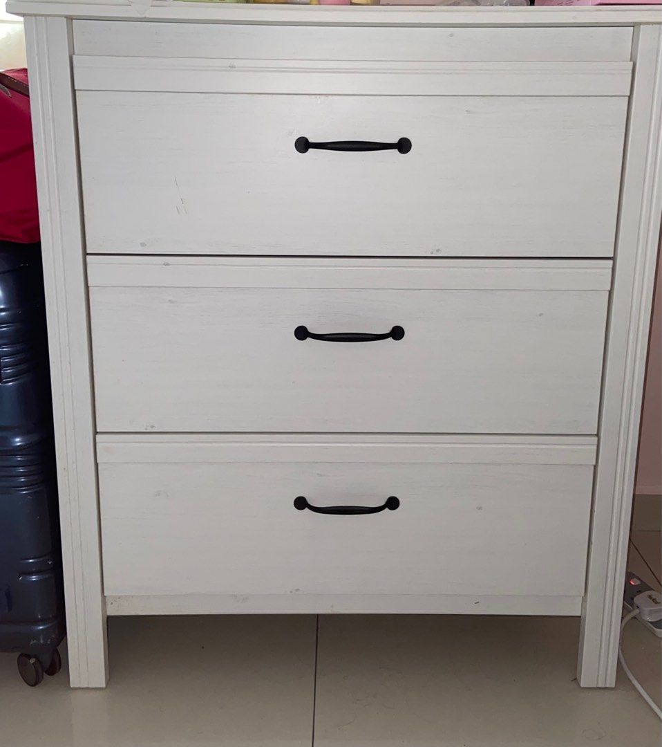 Ikea Brusali Chest of 3 Drawers, Furniture & Home Living, Furniture