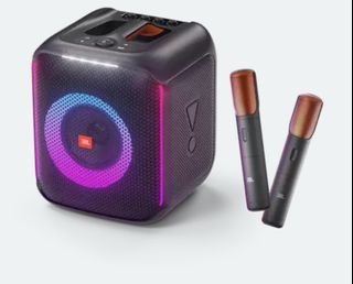 JBL PartyBox Encore Portable party speaker with 100W powerful sound and two digital wireless mic