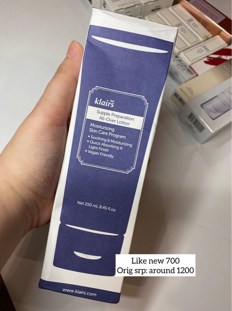 Klairs supple preparation all over lotion (Category: Face Care) located in Mandaluyong City. Submitted by patrishn (Listing ID 1291356908, Image 1). Description: .