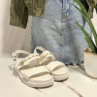Korean white sandals