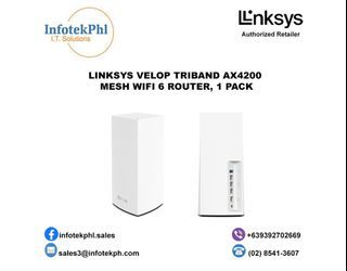 LINKSYS VELOP TRIBAND AX4200 MESH WIFI 6 ROUTER, 1 PACK